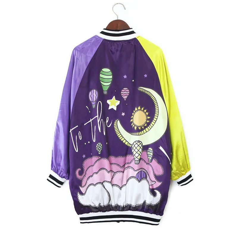 Женский тонкий Тренч на молнии базовое пальто в стиле хип-хоп с принтом