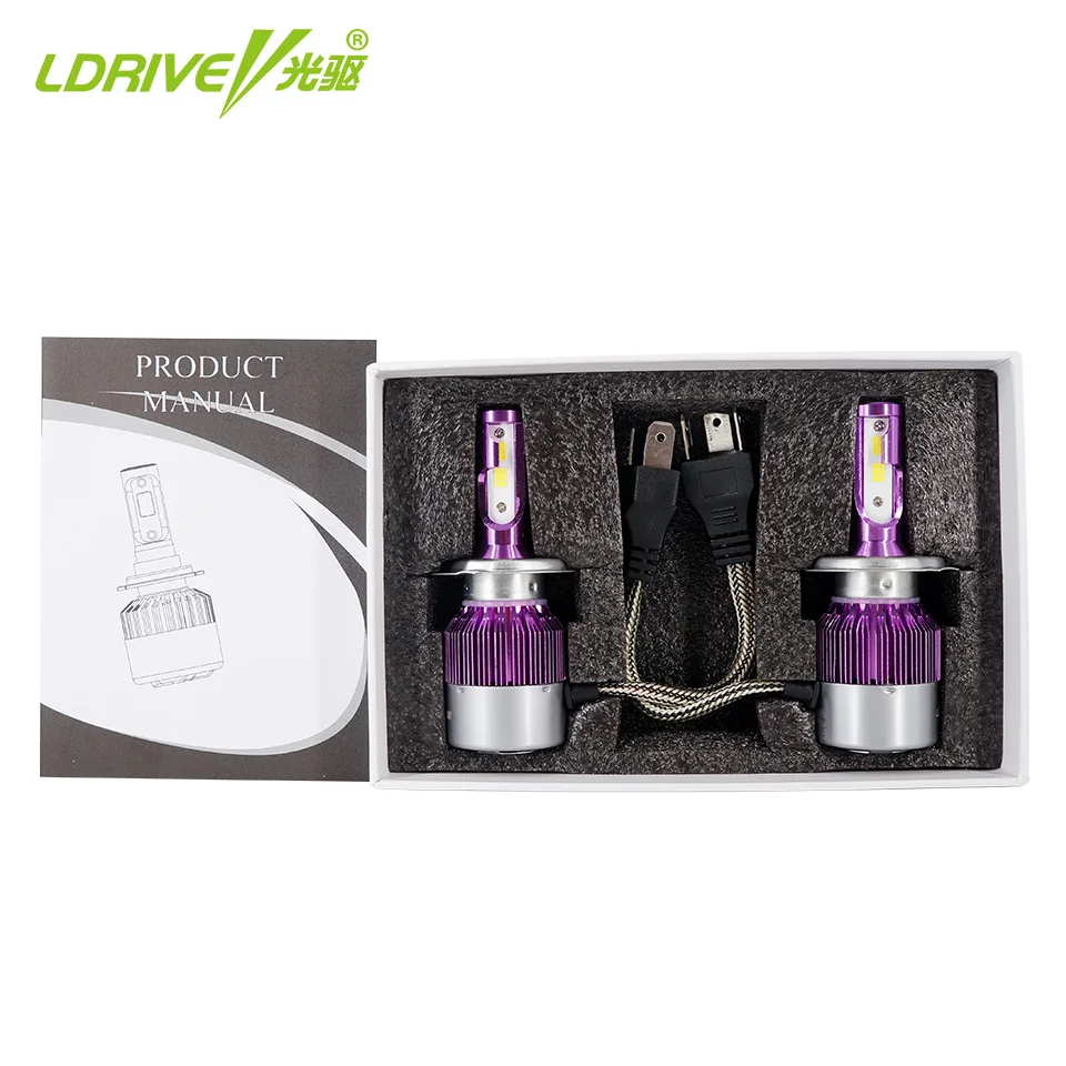LDRIVE 2 шт. H4 LED H7 H11 9006 HB4 H1 H3 HB3 CSP светодиодная Автомобильная фара 48 Вт 4800лм лампа