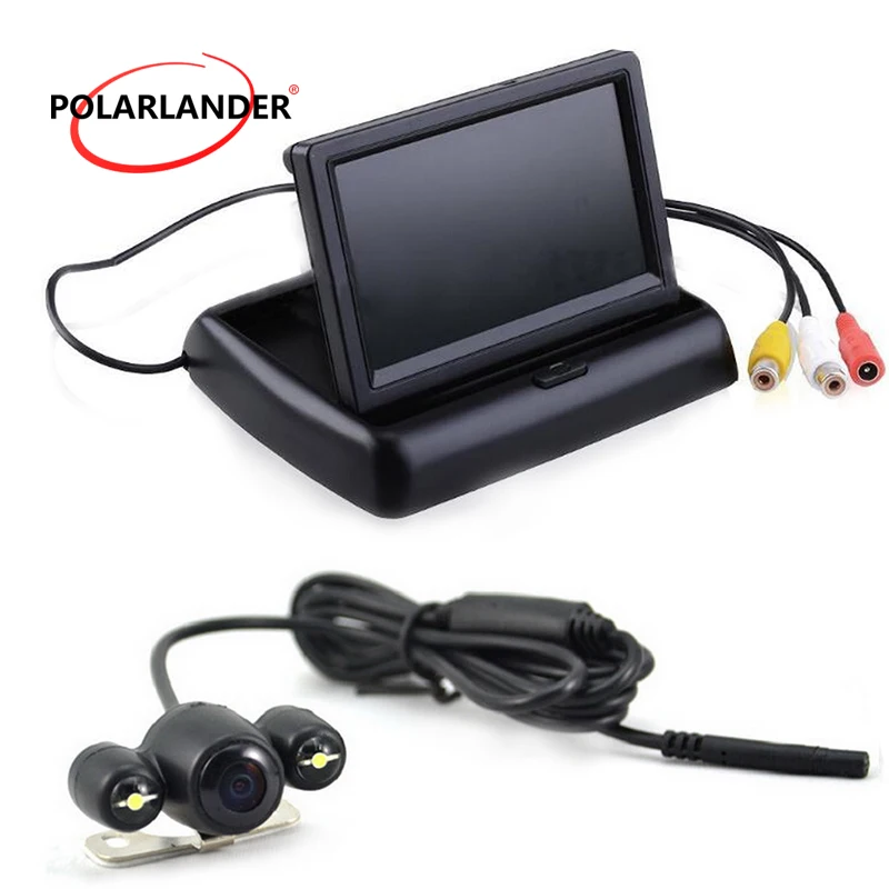 HD For Vehicle TFT Mirror Monitor LCD Parking Assistance Optional Backup Rearview Camera Auto Foldable 4.3 Inch | Автомобили и