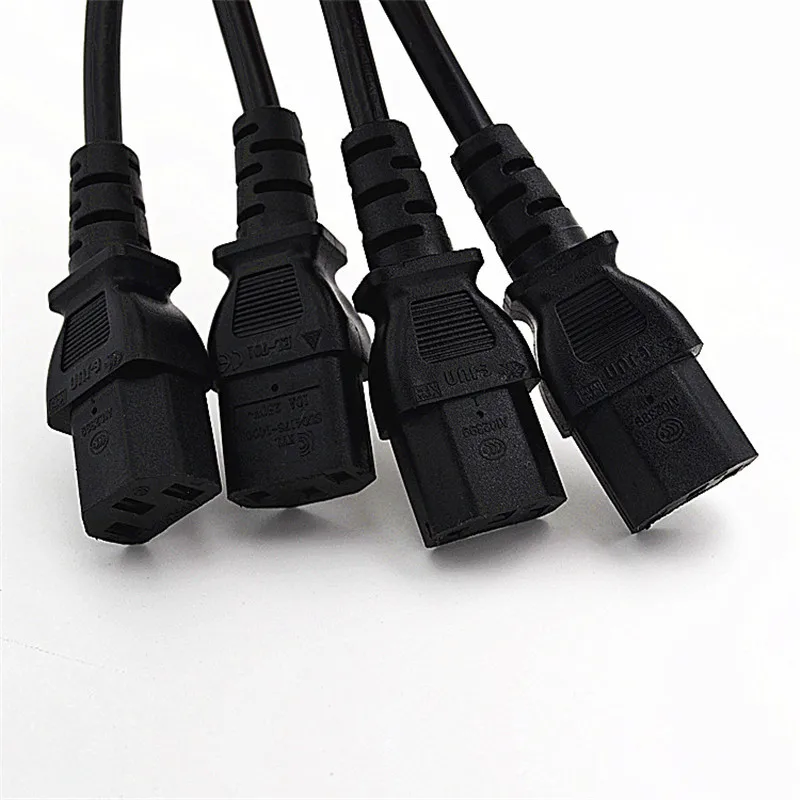 C14-4 * C13 IEC320 C14 штекер к 2 разъем Y-типа разветвитель удлинитель питания Шнур 10 А 250 В 0