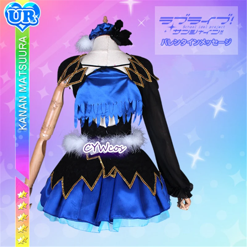 Женский костюм для косплея Love Live Sunshine Aqours синий вечевечерние НКИ|Костюмы аниме| |