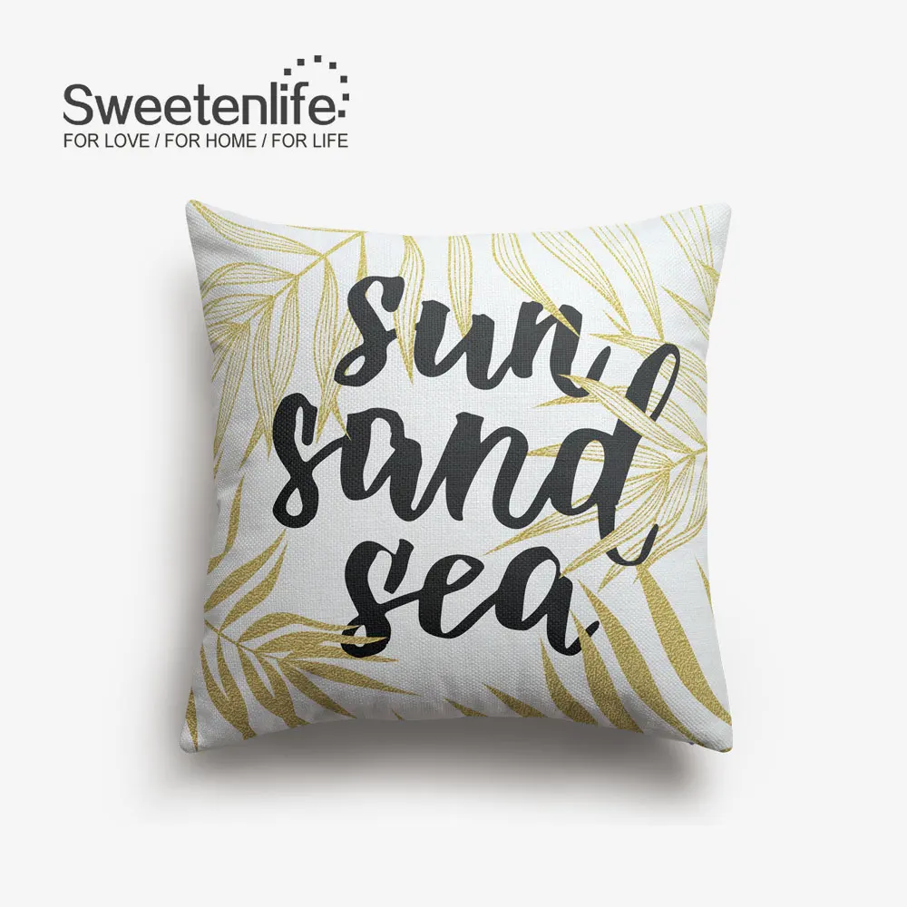 SL0463 Чехол для подушки Sweetenlife с рисунком листьев растений, красочные высококачественные декоративные подушки, Наволочки для подушек в тропическом стиле, домашний декор - Цвет: SL0463