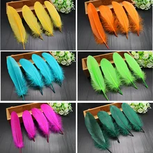 Смешанные цвета 50 шт гусиный Feathers15-20cm гусиное перо сценический шлейф Ловец снов промытый гусиный пух пушистый шлейф для свадьбы