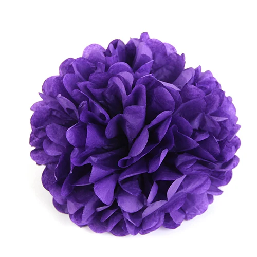 purple 6 шт " /15 см декоративные ткани Бумага помпоны в виде цветов Свадебные украшения дома, хороший подарок на день рождения, для праздника вечерние поставки - Цвет: purple