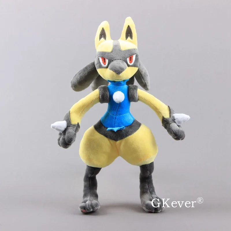 Yellow Color 2 стиля синий желтый цвет Мега Lucario X& Y плюшевые игрушки мягкие куклы мягкие игрушки 1" 30 см - Цвет: Yellow Color