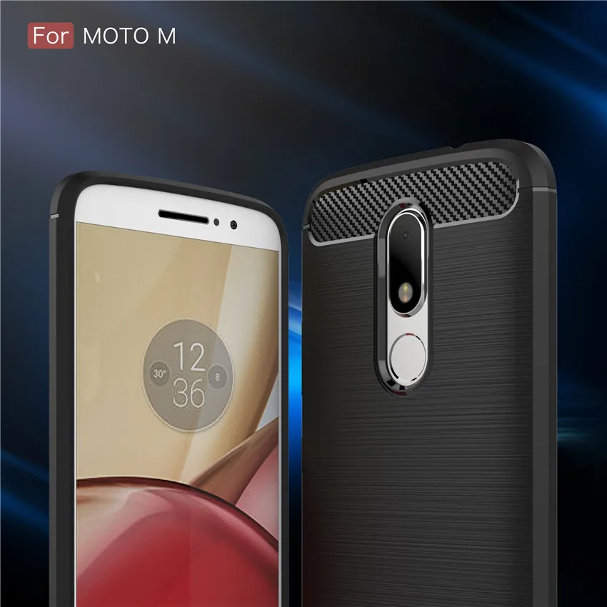 Защитный чехол для мобильного телефона Motorola MOTO M из углеродного волокна |