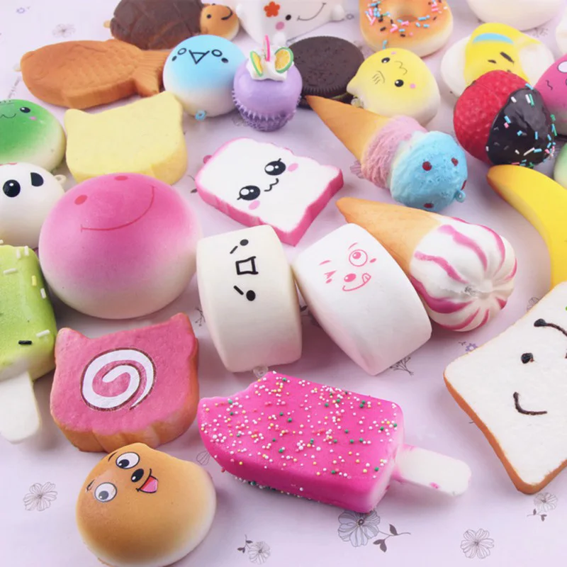 10 шт./компл. мягких ниндзя jumbo постепенно возвращающий форму Kawaii ароматизированный мягкий при нажатии мягкая целебная игрушка забавные игрушки для детей