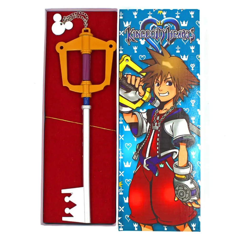 26 5 см игра Kingdom Hearts Сора ключ Keyblade + Paopu фрукты металлический кулон брелок косплэй