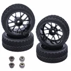 4x26 мм RC мягкая резина на дороге шины и колесные диски 12 мм с шестигранной пеной вставки для 110 Масштаб дистанционного управления плоская модель автомобиля шины