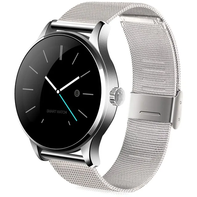 Steel Silver Смарт-часы K88H HD экран монитор сердечного ритма спортивный Шагомер фитнес-трекер для huawei Xiaomi IOS Android - Цвет: Steel Silver