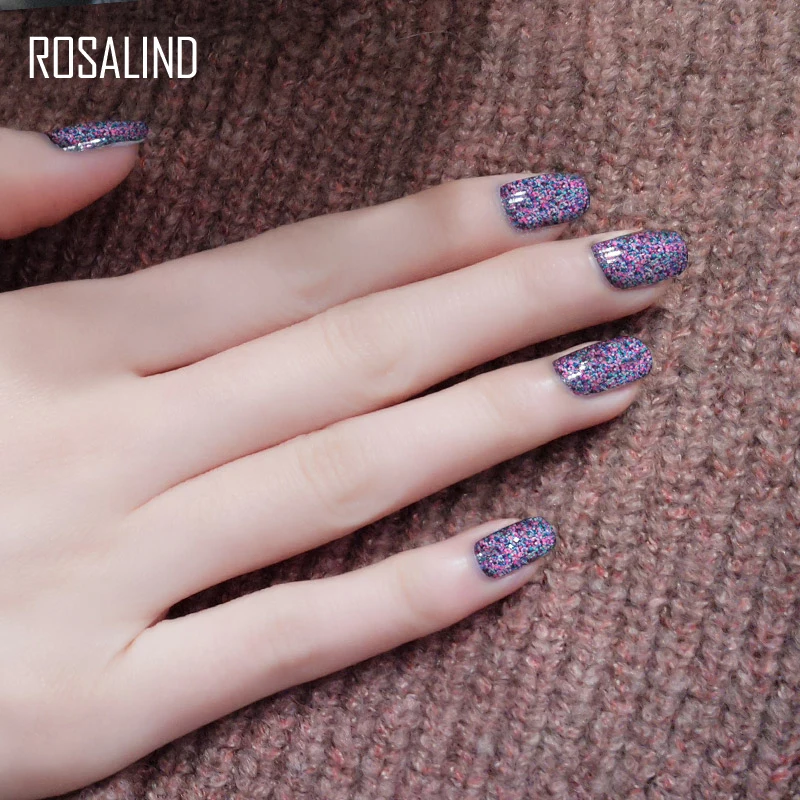 Rosalind пудра для ногтей 6 Цветов Блестки пайетки хромированный пигмент пыль