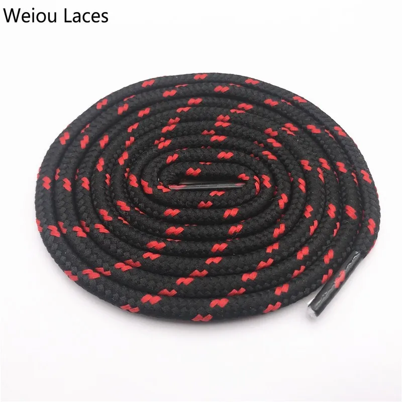 2542 Black-Red Coolstring 0,45 см уличные унисекс повседневные круглые полосатые спортивные шнурки с точками шнурки для Dorky Dad обувь шнурки - Цвет: 2542 Black-Red