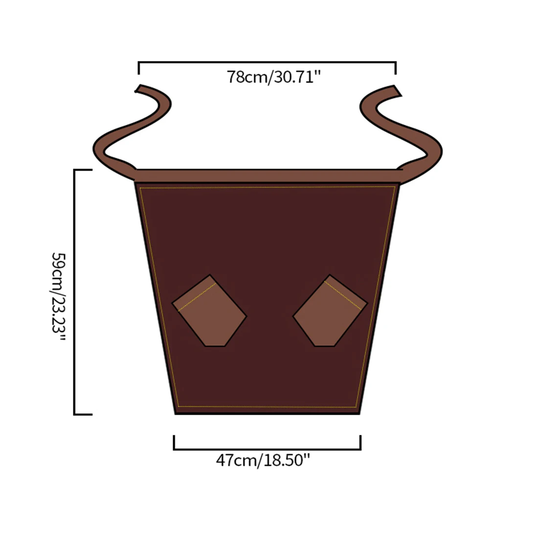 Kitchen Cooking Aprons Food Service Waiter Half Aprons with Pockets Workwear Chef Kitchen Apron Coffee Shop Uniforms