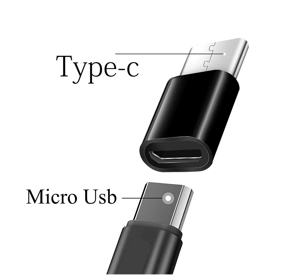 3Pack Otg Micro Usb To Type C Cable Adapter Usb Type-c Converter Adaptador for Samsung S9 S8 Oneplus Xiaomi Huawei Fast Charger