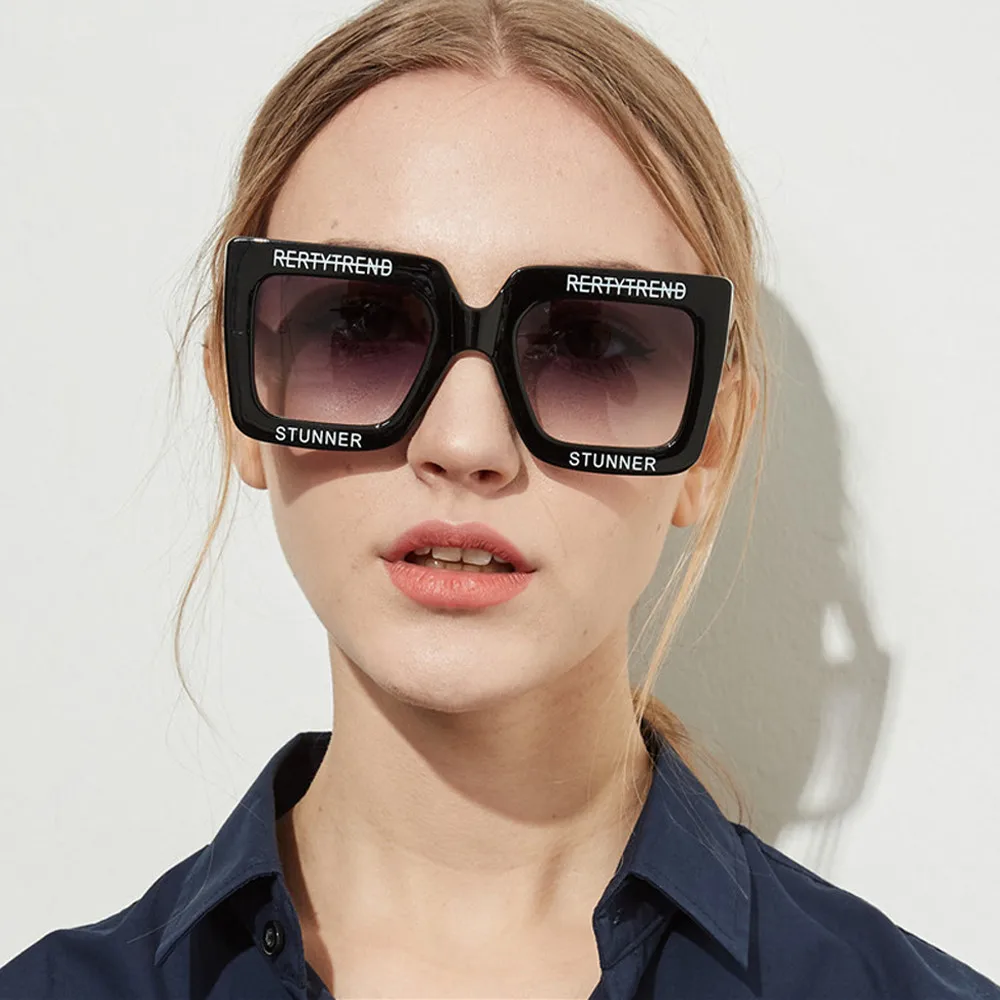 Женские солнцезащитные очки женские модные брендовые женская большая коробка в оправе интегрированные УФ