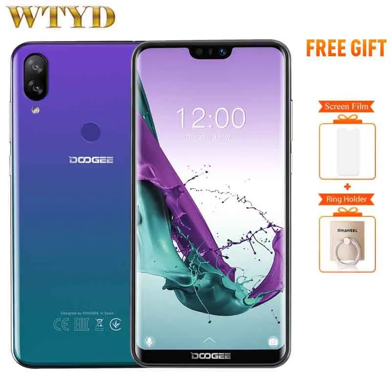 Смартфон DOOGEE N10 3 Гб ОЗУ 32 ПЗУ Восьмиядерный Android 8 1 4G мобильный телефон экран 5 84