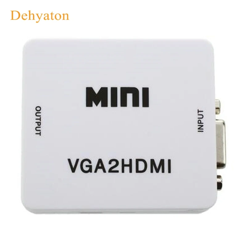 

New Hot Mini VGA to HDMI Converter With Audio VGA2HDMI Adapter Connector For Projector PC Laptop to HDTV