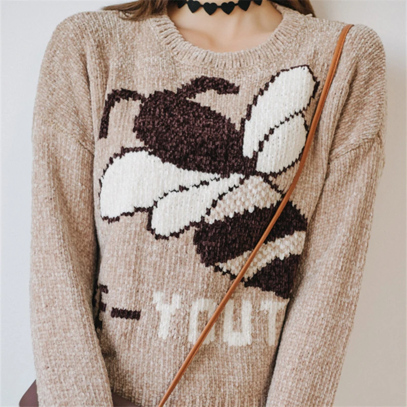 Модный женский супер мягкий свитер из синели Осень-зима 2017 корейский стиль новый