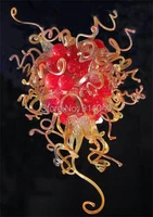 vintage design handmade blown glass bubbles lighting chandelier red and balls led turkish chandelier