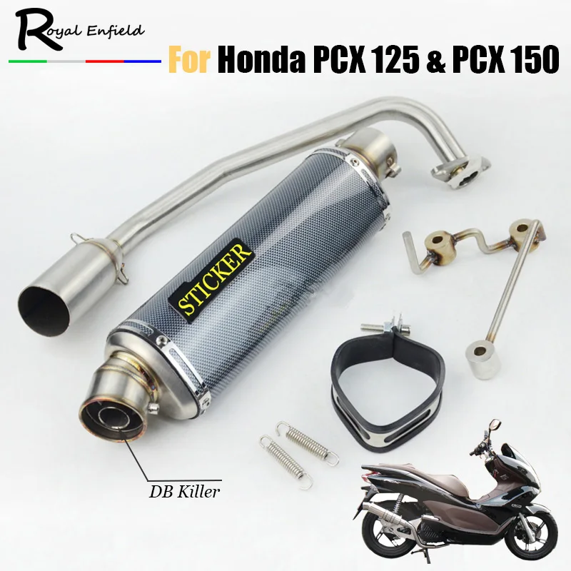 Выхлопная труба для мотоцикла pcx150 pcx125 слипоны с полной системой Honda PCX150 PCX125