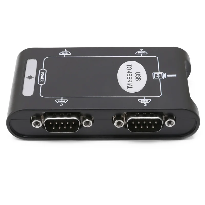 9pin RS232 USB 2.0 to 4 ports Serial DB9 COM Controller Connectors Adapter Hub