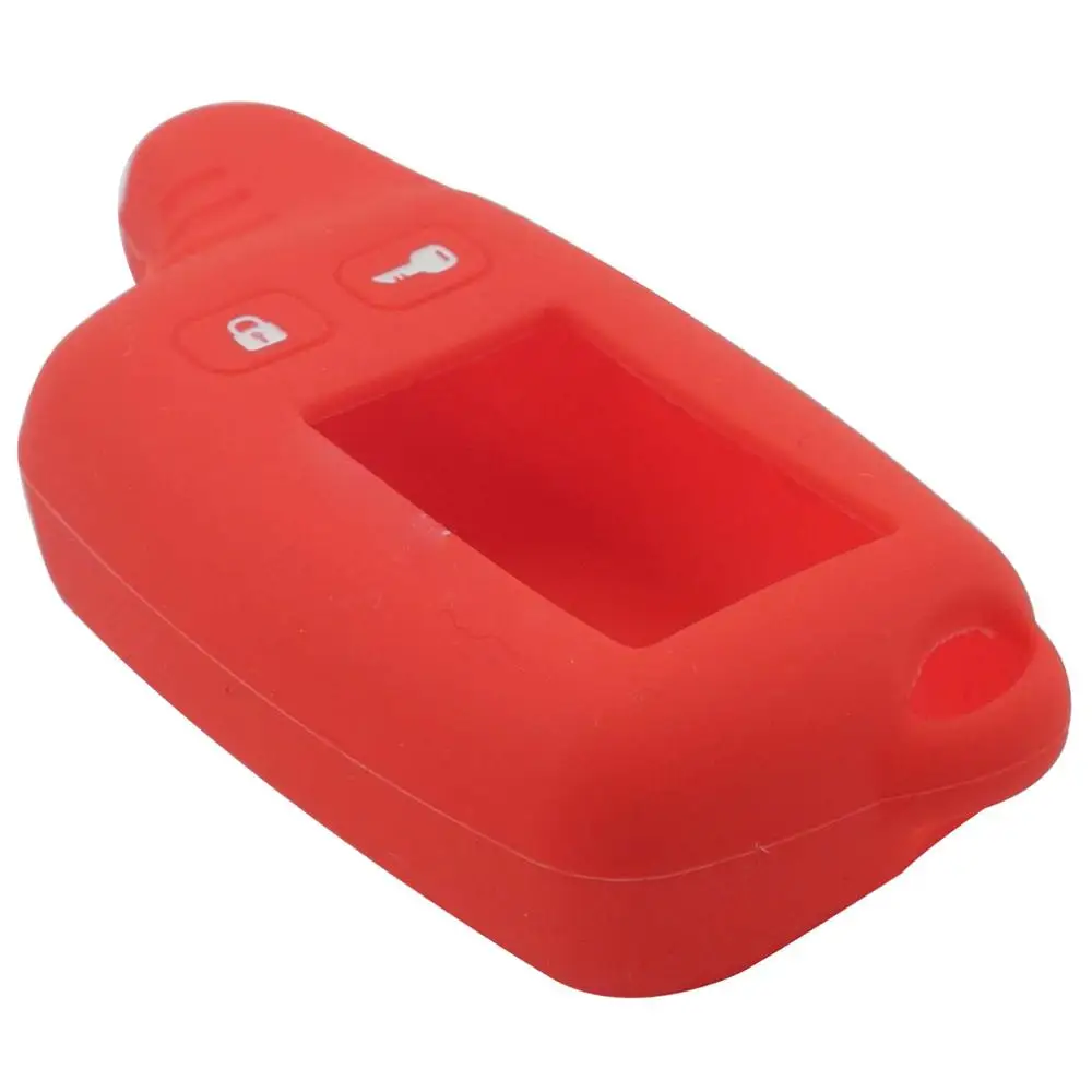 red Jingyuqin пульт дистанционного Tw9010 силиконовый чехол Брелок для русской 2-полосная сигнализации Системы сигнализации брелок для Томагавк Tw9010 9010 - Цвет: red