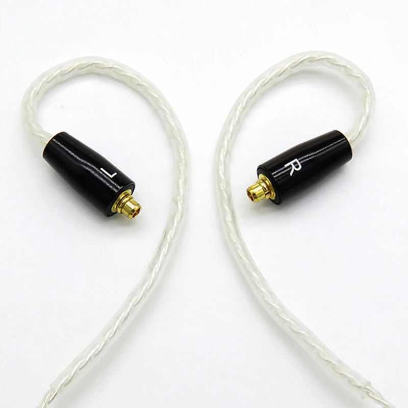 DIY MMCX кабель для Shure SE215 SE535 SE846 SE425 наушники с серебряным покрытием провод