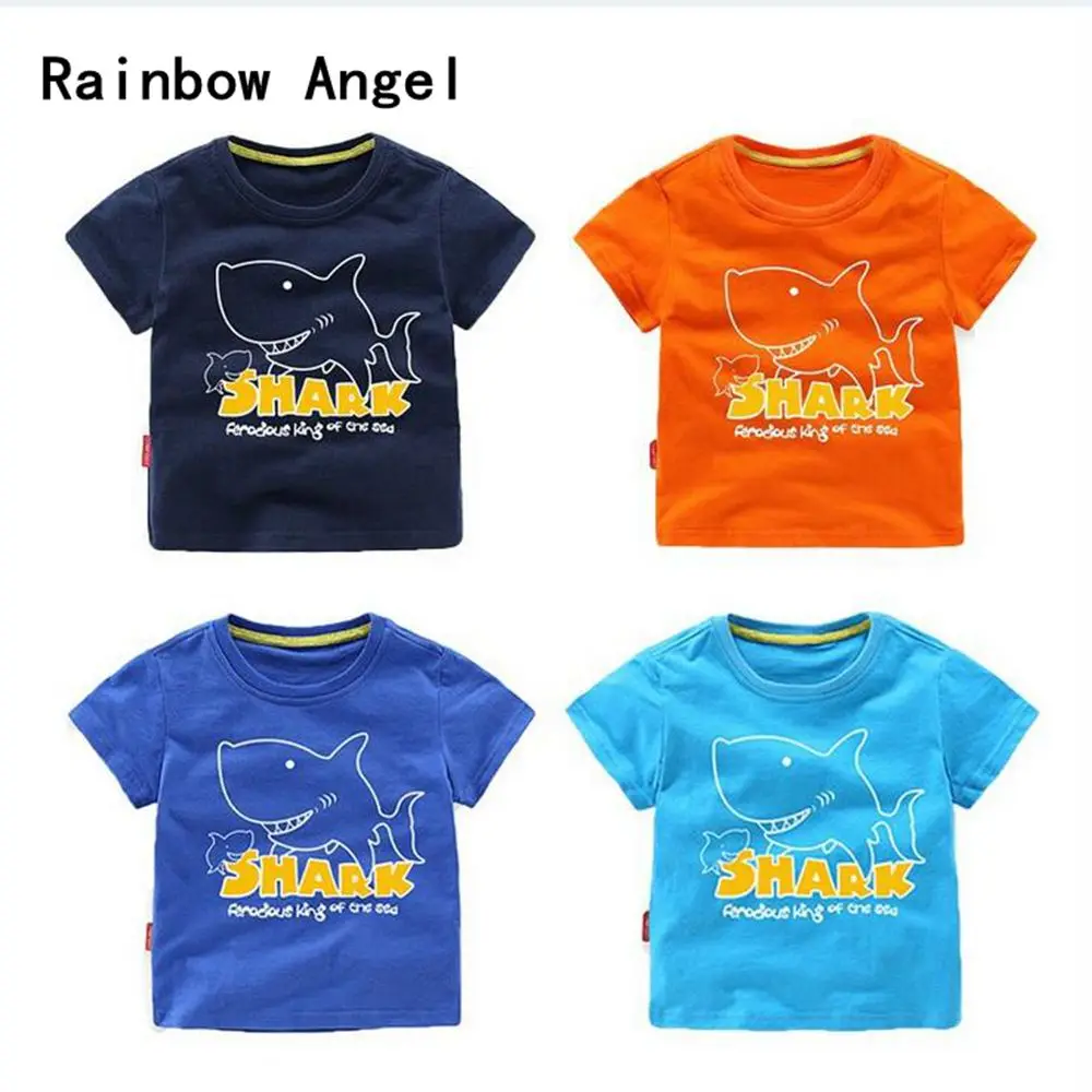

Boy's Short-Sleeved Cotton Summer T Shirts Kids Summer Clothes Cartoon Printed Boys Short T Shirt Clothing Tops Comfortable