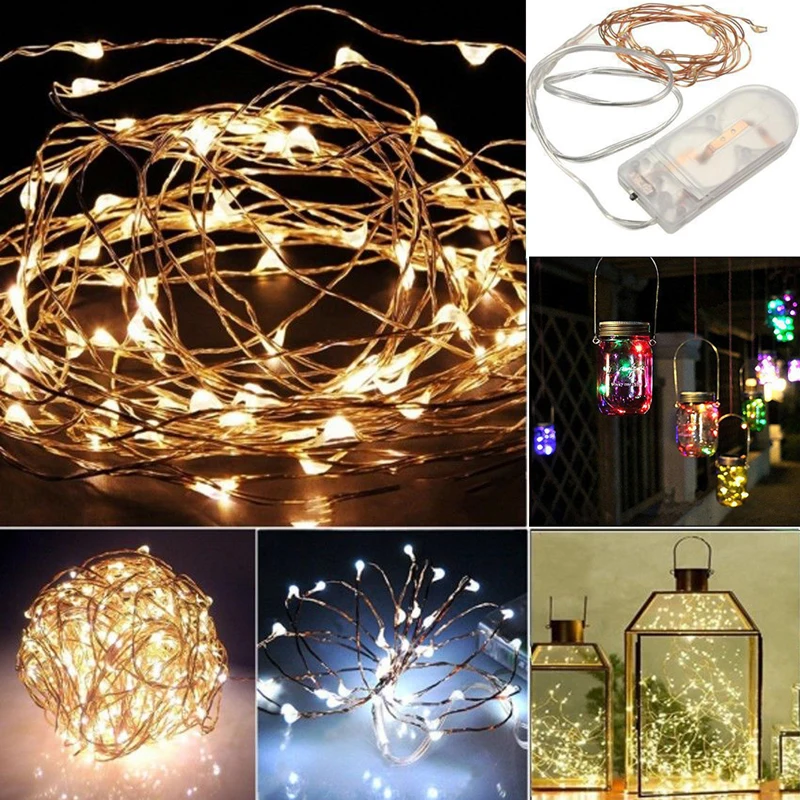 

HGNCHOIGE Outdoor Garden Decoration String Fairy Fantastic Light Battery Operated Xmas Light Party Wedding Garden Decor Lamp