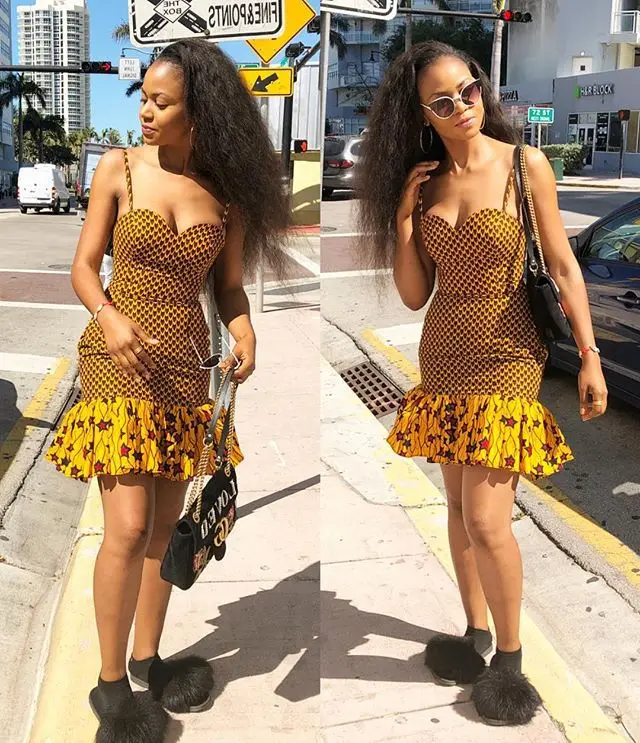 2019 Дашики африканская женская одежда Африка Новое Сексуальное желтое платье в