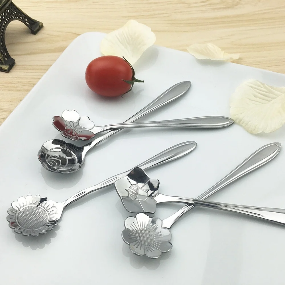 Ложки из нержавеющей стали для стилистов 5 шт.|coffee stirring spoon|stainless steel spoonstirring spoon |