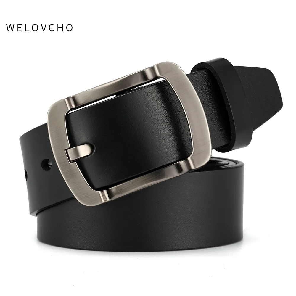 WELOVCHO 2019 Мода и повседневное 100% коровьей пояса из натуральной кожи ремень для
