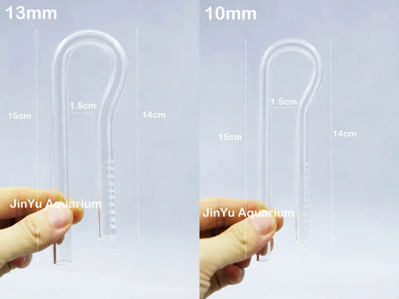 13mm in 10mm out Мощность струи стеклянная трубка Лили Пайп поток потока мини нано стиль ada повесить на нет необходимости присоске воды завод аквариум фильтр Аксессуар - Цвет: 13mm in 10mm out
