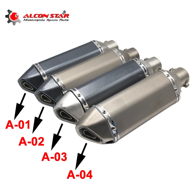 Alconstar 38 51 мм модифицированный мотоцикл Ak глушитель Escape Moto Dirt Bike скутер для Yamaha FZ1 YZF