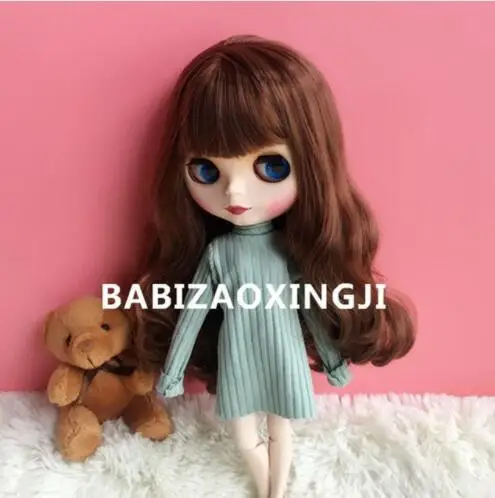 1/6 bjd blyth Кукла Одежда Pullip кукла аксессуары модный цветной свитер для 30 см кукла blyth Одежда для Барби - Цвет: light green