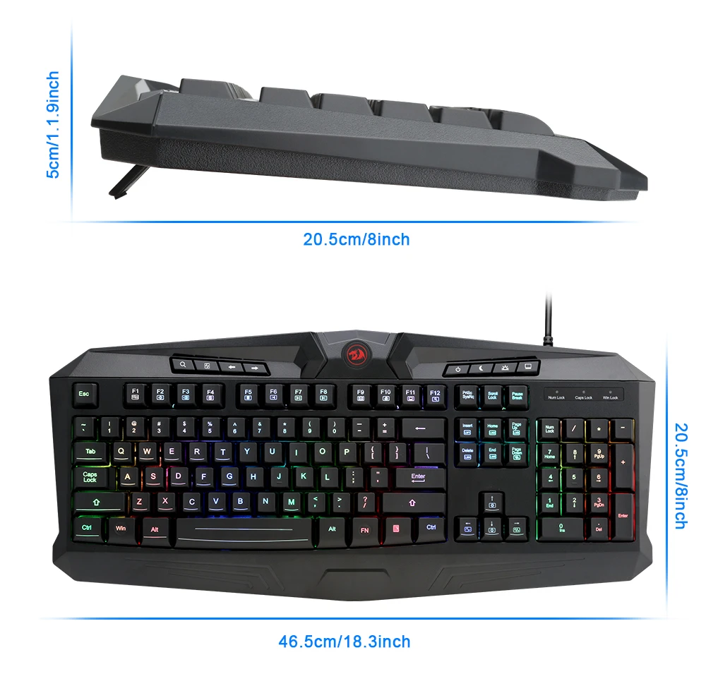 Redragon S101-BA-1 USB игровая RGB клавиатура Коврик для мыши наушники комбо 104 ключ 3200 dpi 5 кнопок набор мышей проводной компьютер PC игра