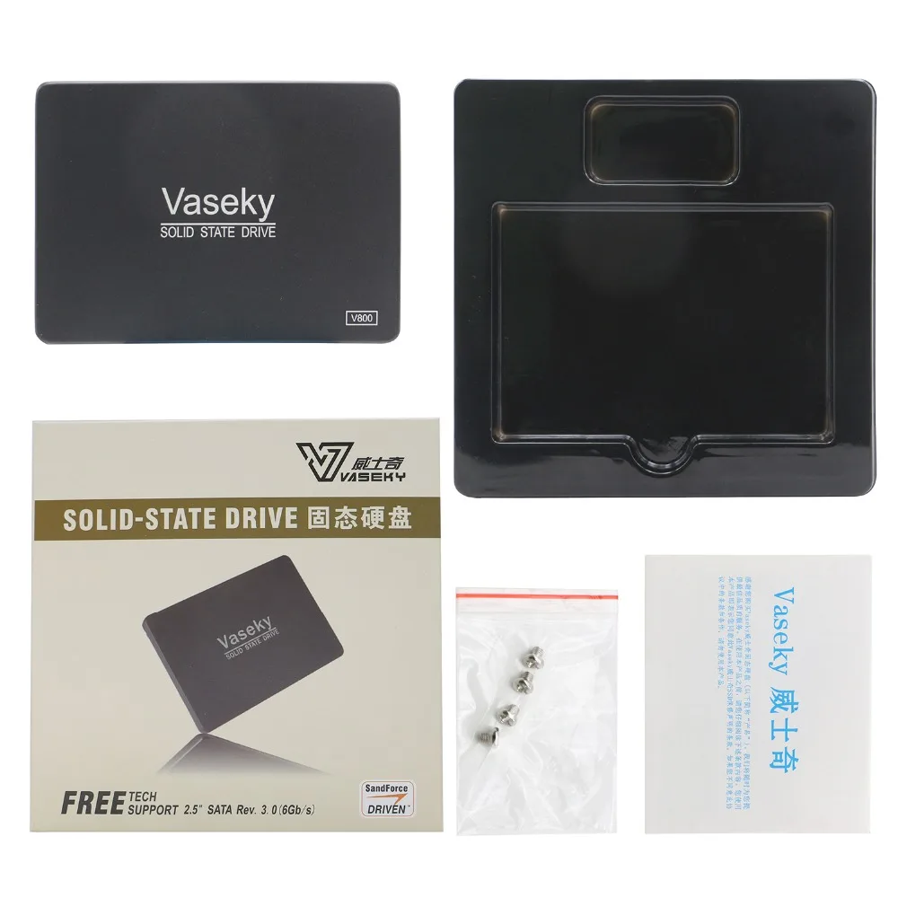 Vaseky 60 г 120 240 350 480 MLC SSD жесткий диск V800 Внутренние твердотельные накопители 2 5 SATA3