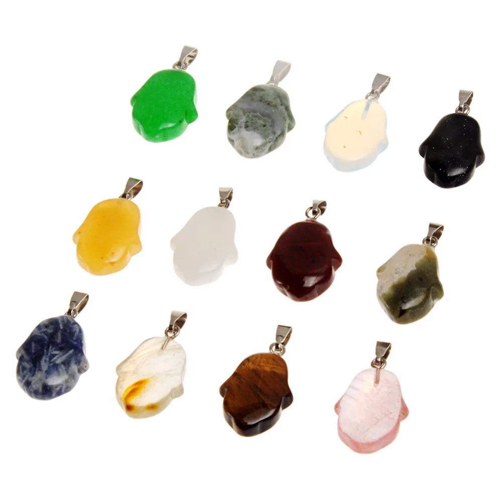 Набор из 12 предметов с подвеской в виде маленькой пальмы опаловым ониксом|stone