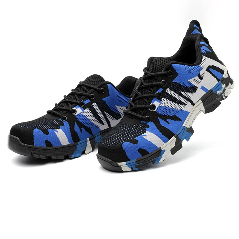 Обувь для работы со стальным мысом безопасная защищающая от разбивания