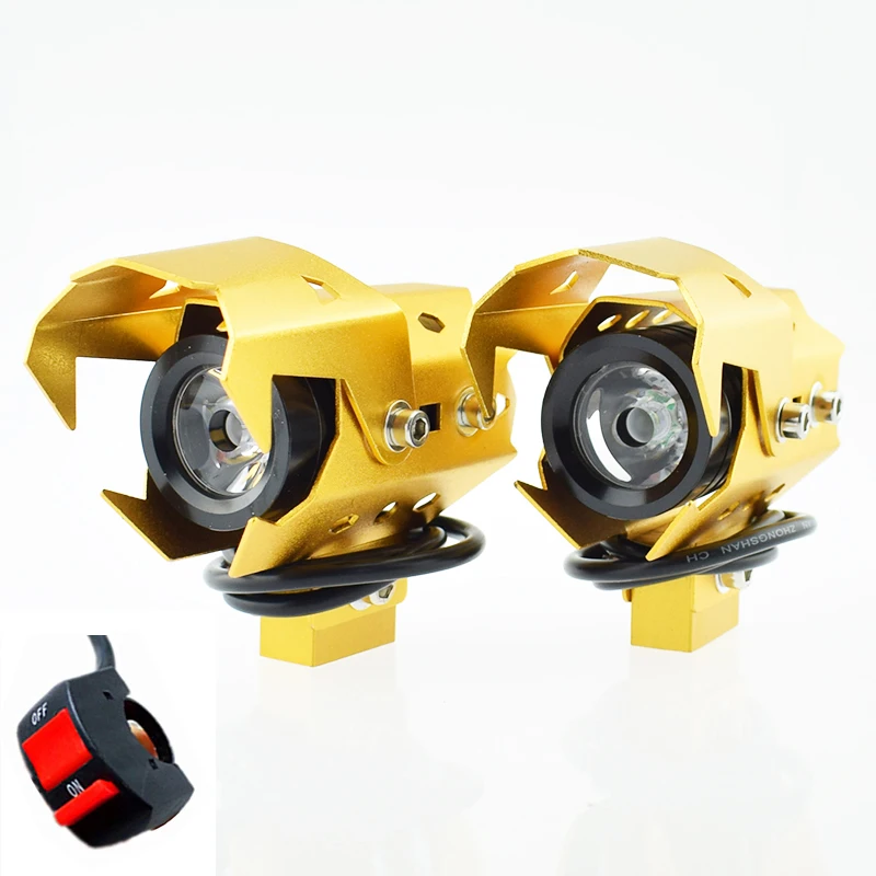 12v 125w Motorcycle Headlights LED moto working lights auxiliary lamp 6500k super bright fog spotlights head DRL |