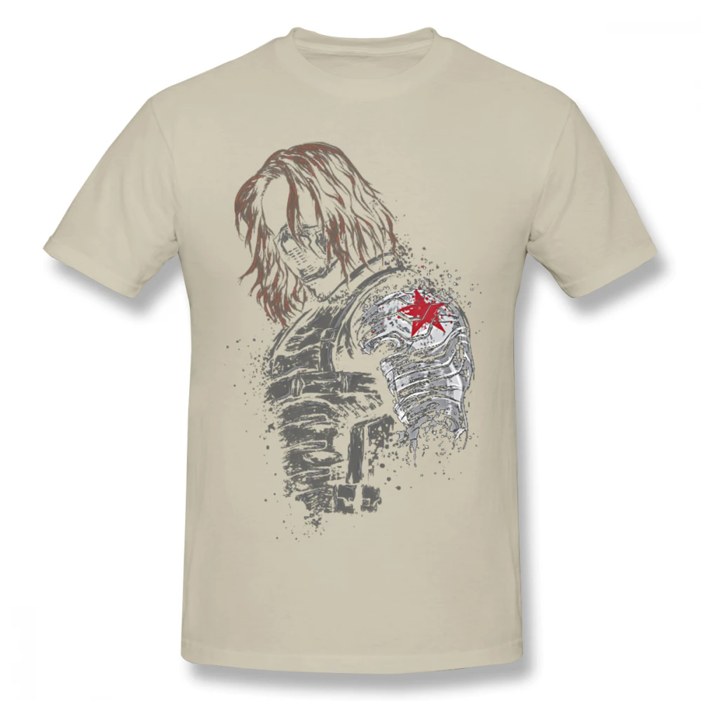 Хаки Зимний Солдат Bucky Barnes футболка унисекс мягкий хлопок Homme футболка популярная уличная одежда S-6XL размера плюс футболка - Цвет: Хаки