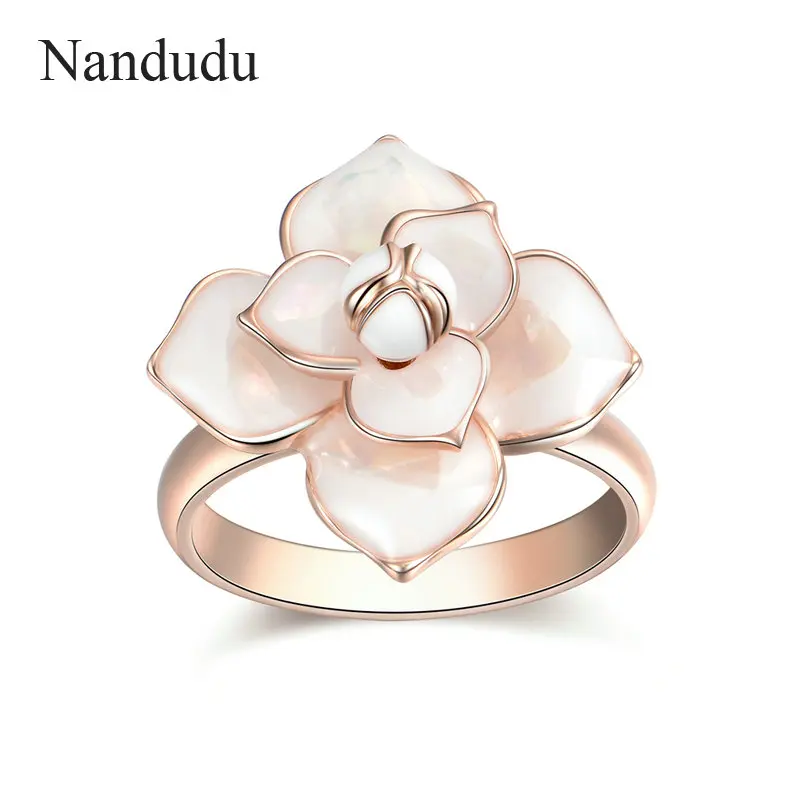 Nandudu Новый Цветущий цветок кольца для женщин Девушка Модные украшения подарок