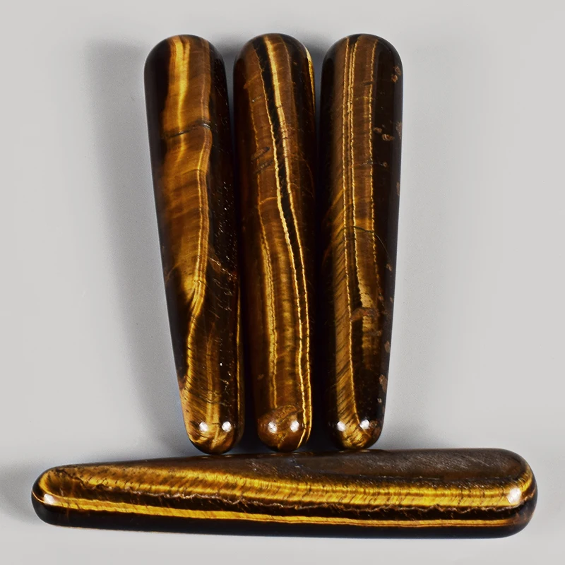 Природный кристалл тигровый глаз массаж палочка расслабляющий Acupoint Point Stick Рейки