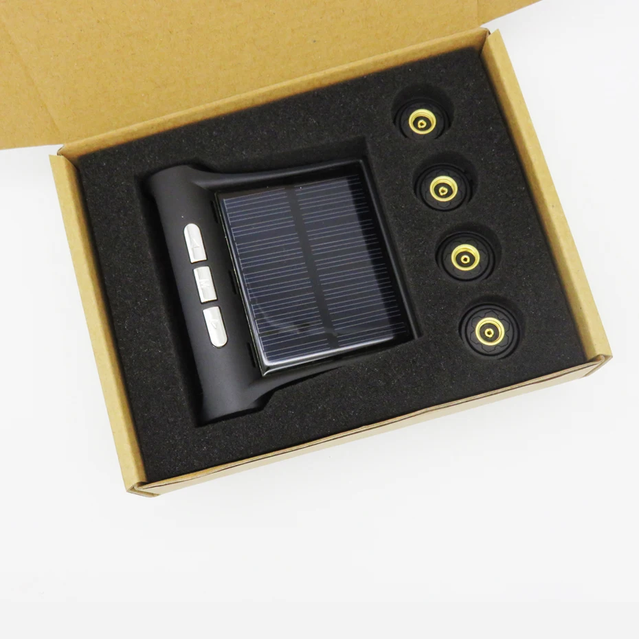 Солнечная TPMS Автомобильная сигнализация давления в шинах монитор система