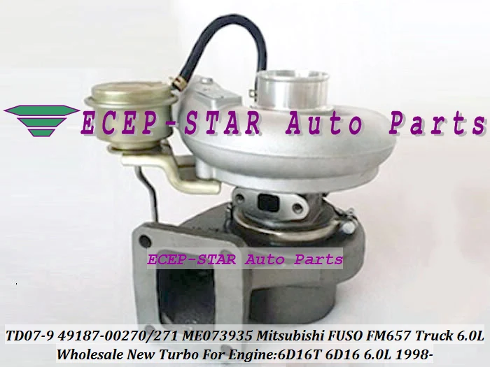 TD07 TD07-9 49187-00271 49187-00270 ME073935 турбокомпрессор с масляным охлаждением для Mitsubishi FUSO FM657