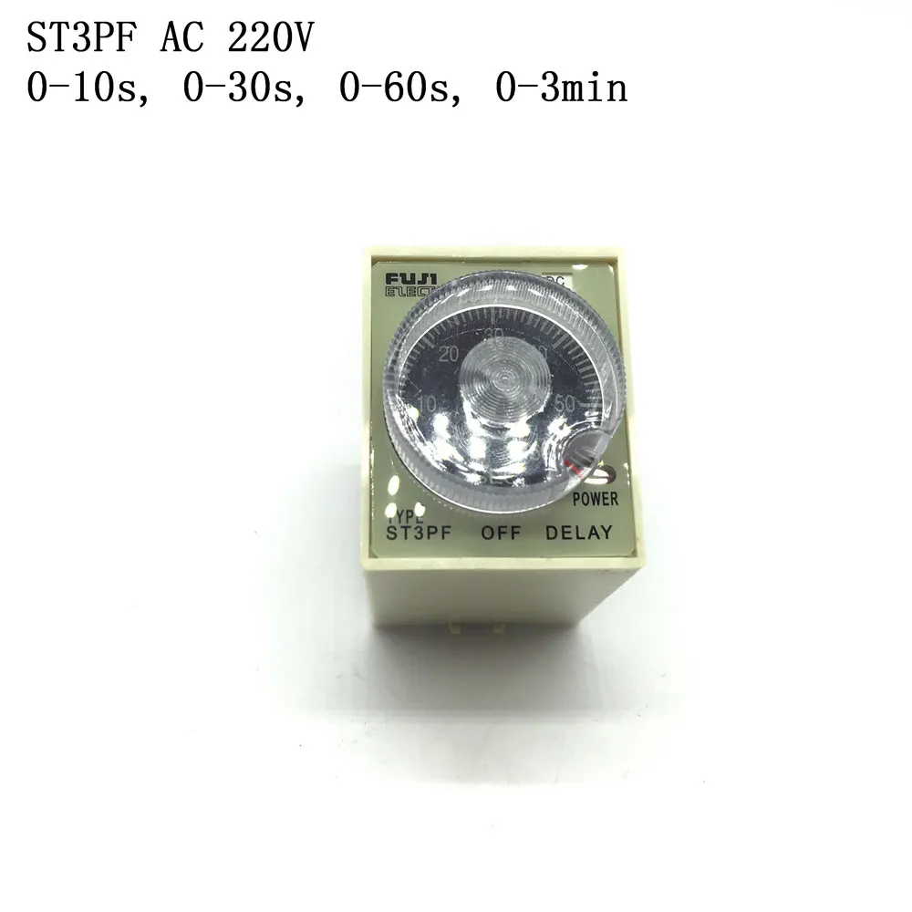 1 компл./лот ST3PF AC220V 10S/30S/60S/180S отключение питания задержка работы реле времени