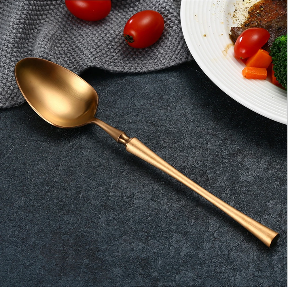 Горячая продажа 4 шт Розовое золото Тип шпинделя столовый нож 304 нержавеющая