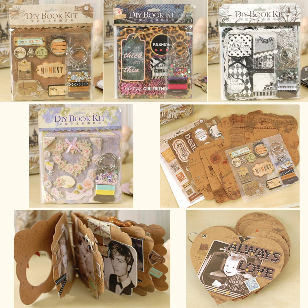 Мини-альбом для скрапбукинга девочек/фотоальбом свадьбы винтажный альбом на