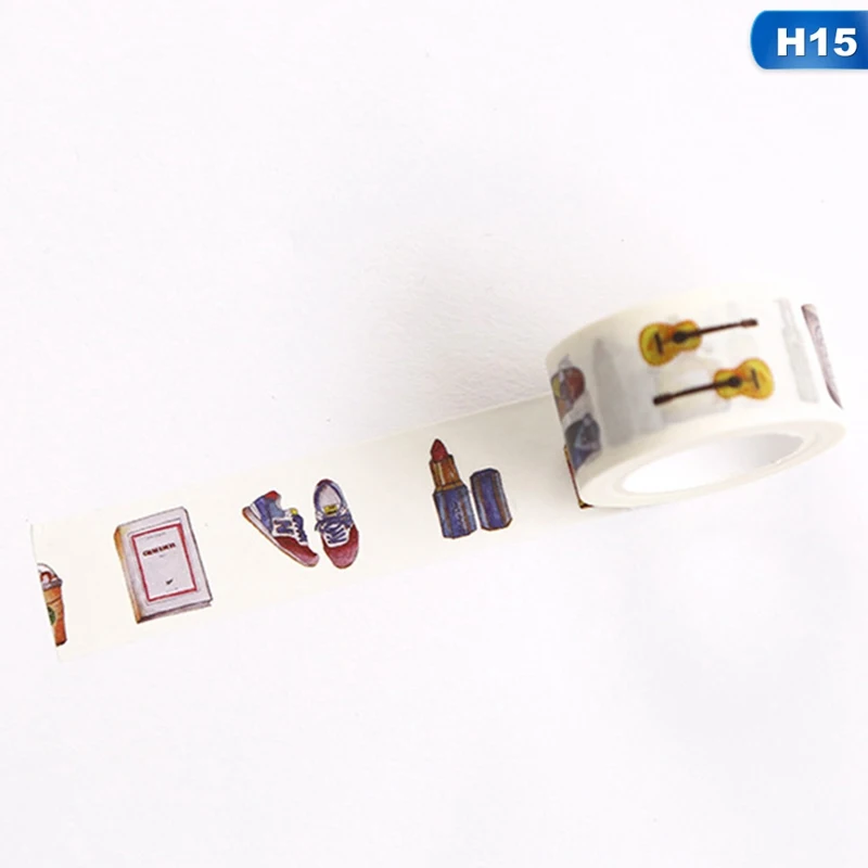 H15 2 см в ширину Тоторо флаги Бумага васи клейкая лента DIY Скрапбукинг наклейка этикетка Маскировка для ремесла лента студенческие принадлежности - Цвет: H15