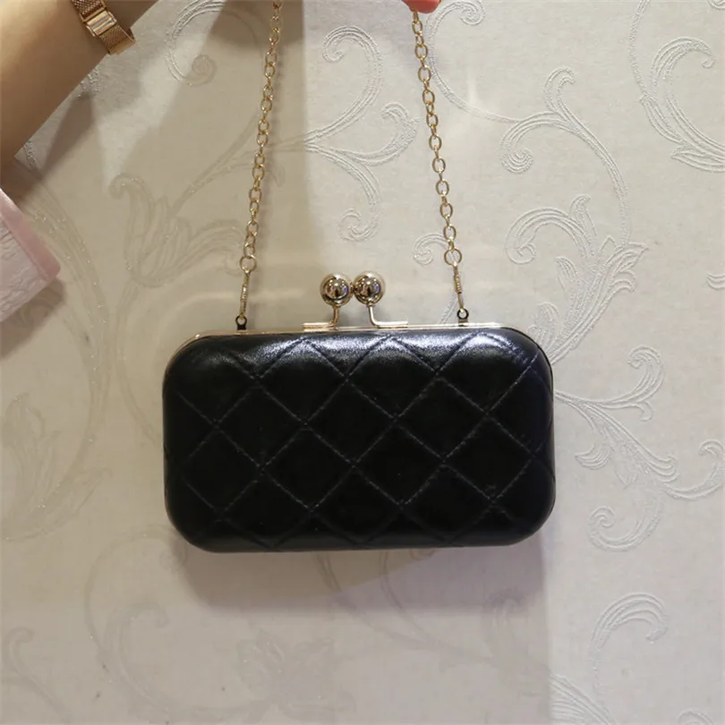 

Evening Day Clutch Bags Plaid PU Evening Bag With Chain Shoulder Bag Women's Handbags Wallets Evening Bag For Wedding Party